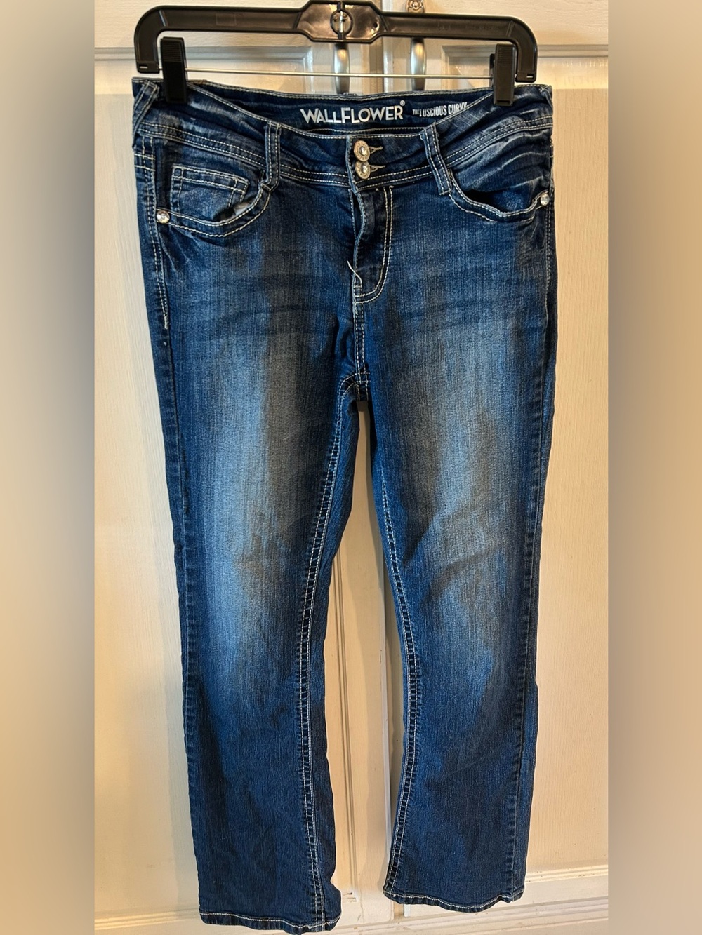 Wallflower Women's Medium Dark Blue Bootcut Jeans